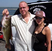 James and Diane with a 4.25lb bass