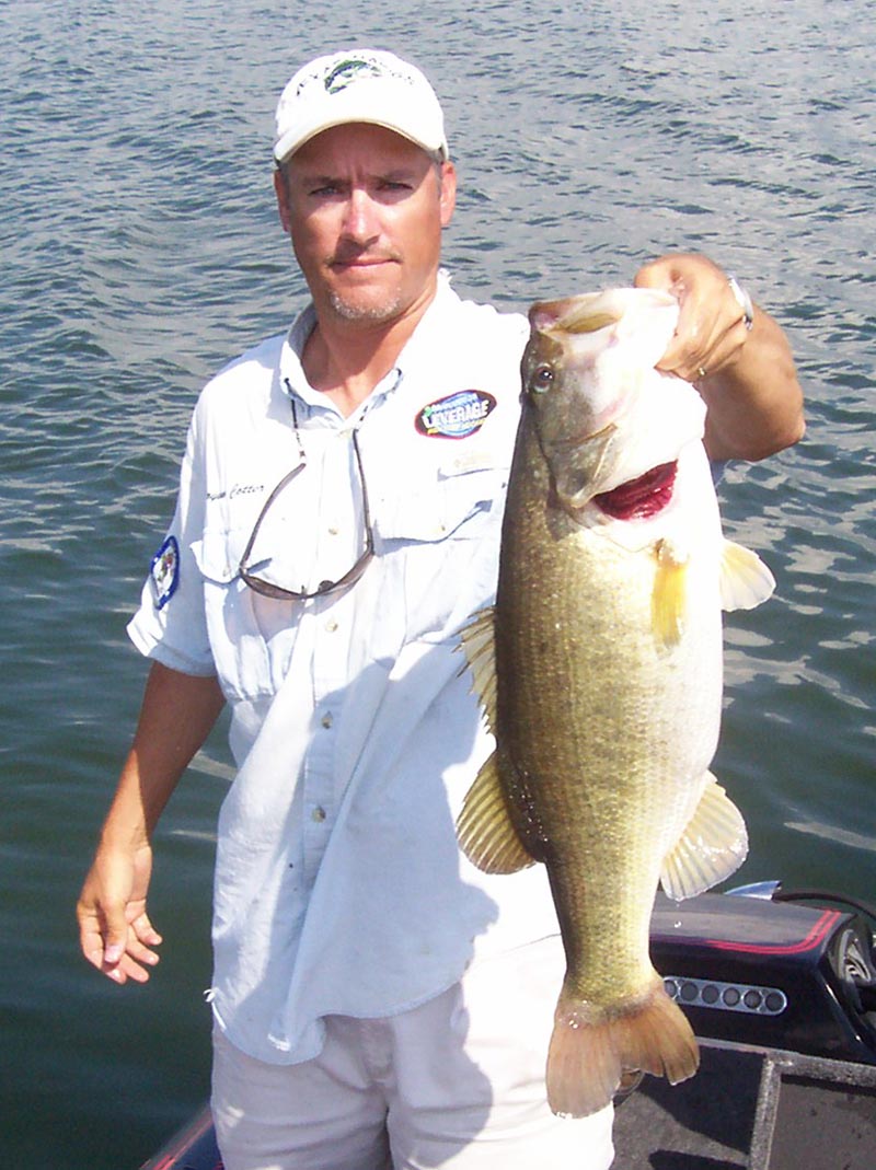 Ten pound largemouth bass from Choke Canyon, October 2006