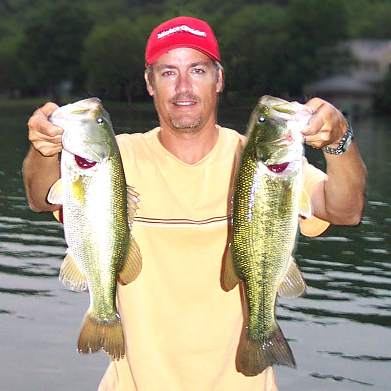 Another big Lake Austin largemouth bass, August 11 2005