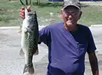 My dad with a nice Lake Amistad bass