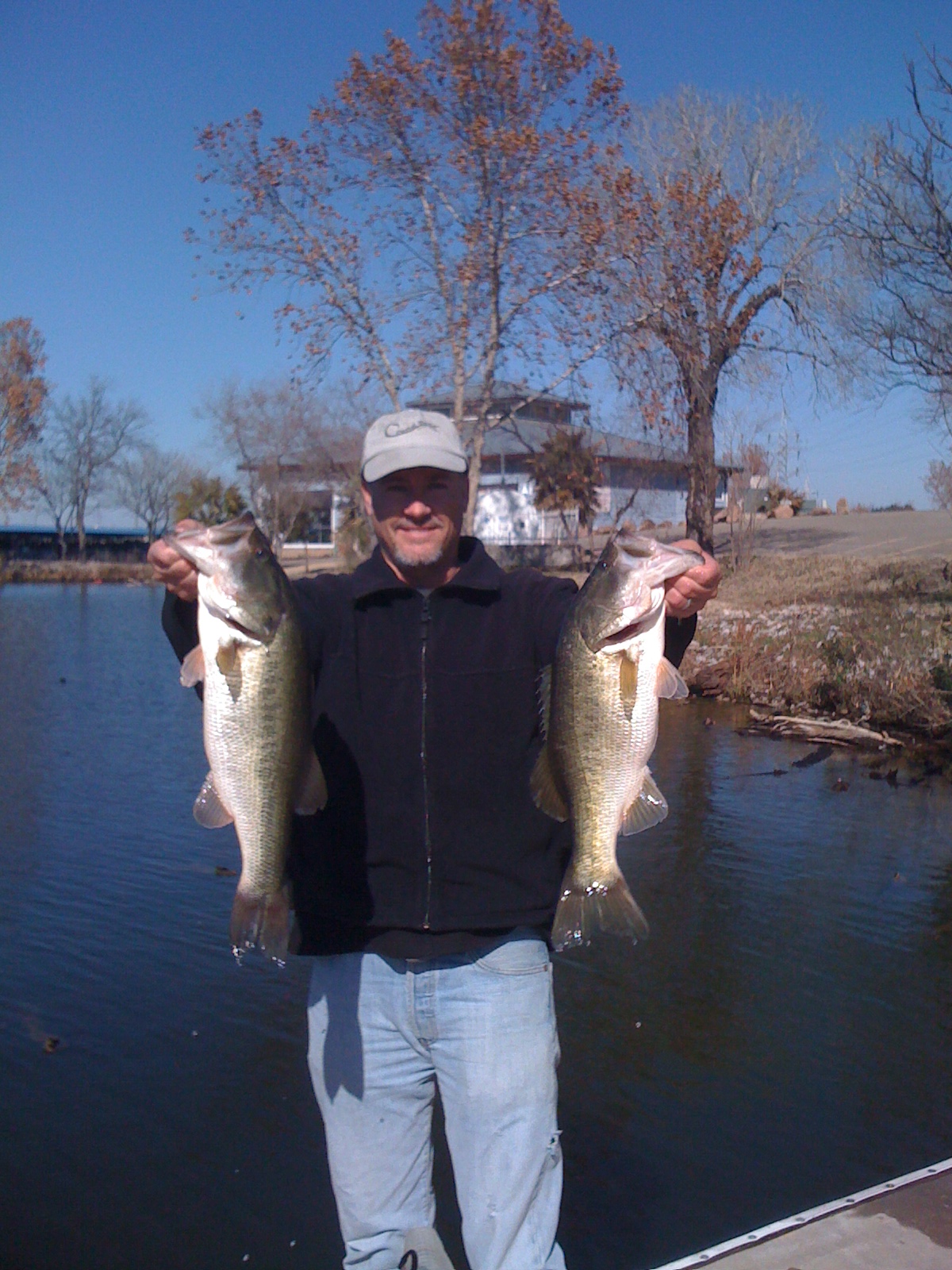 Winter largemouth bass from Lake LBJ, January 2010