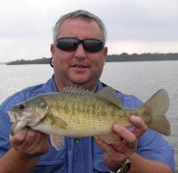Tim with a record Guadalupe Bass from Lake Buchanan - 2.25lbs